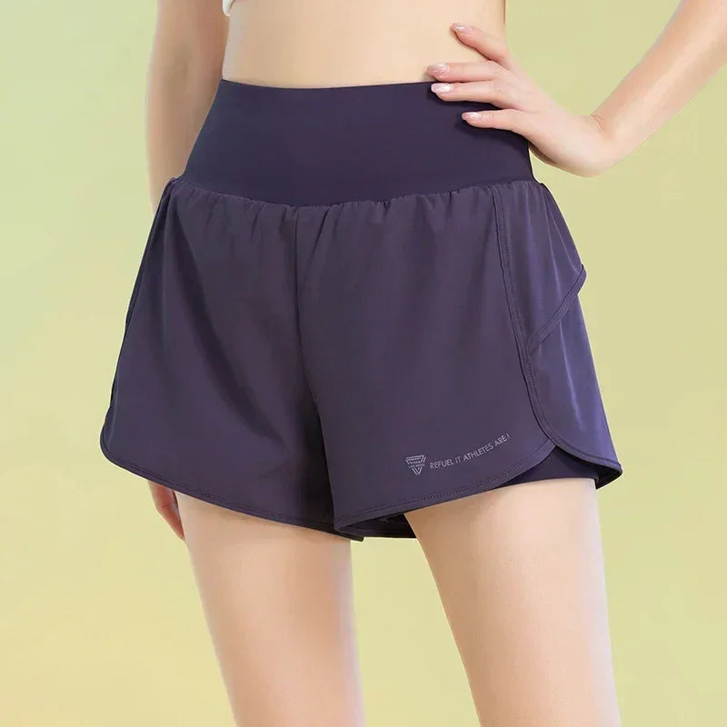 PHIGEER Yoga Shorts for Women Lightweight Gym Cycling Workout Shorts with Pocket Breathable Running Sweatpants Athletic Clothes