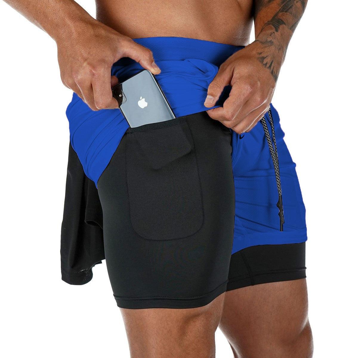 Camo Running Shorts Men Gym Sports Shorts 2 In 1 Quick Dry Workout Training Gym Fitness Jogging Short Pants Summer Men Shorts  Men's Running Gym Shorts Breathable with Pockets Quick Dry Sportswear